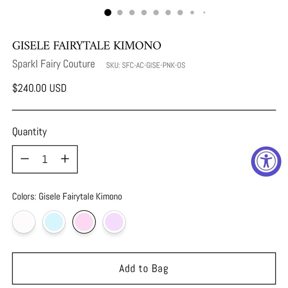 Sparkl Fairy Couture Gisele Fairytale Pink Kimono Iridescent Festival - Picture 5 of 6